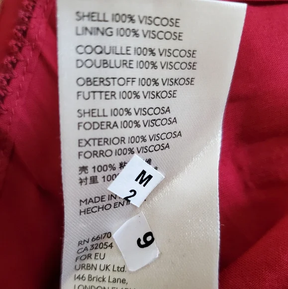 Anthropologie faux wrap fitted waist mini skirt, medium, red - Picture 11 of 11